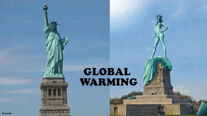 Statue of Liberty and global warming
